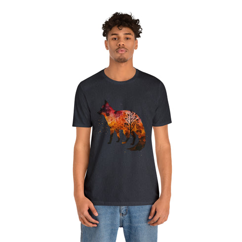 Autumn Fox Silhouette - Short Sleeve Tee
